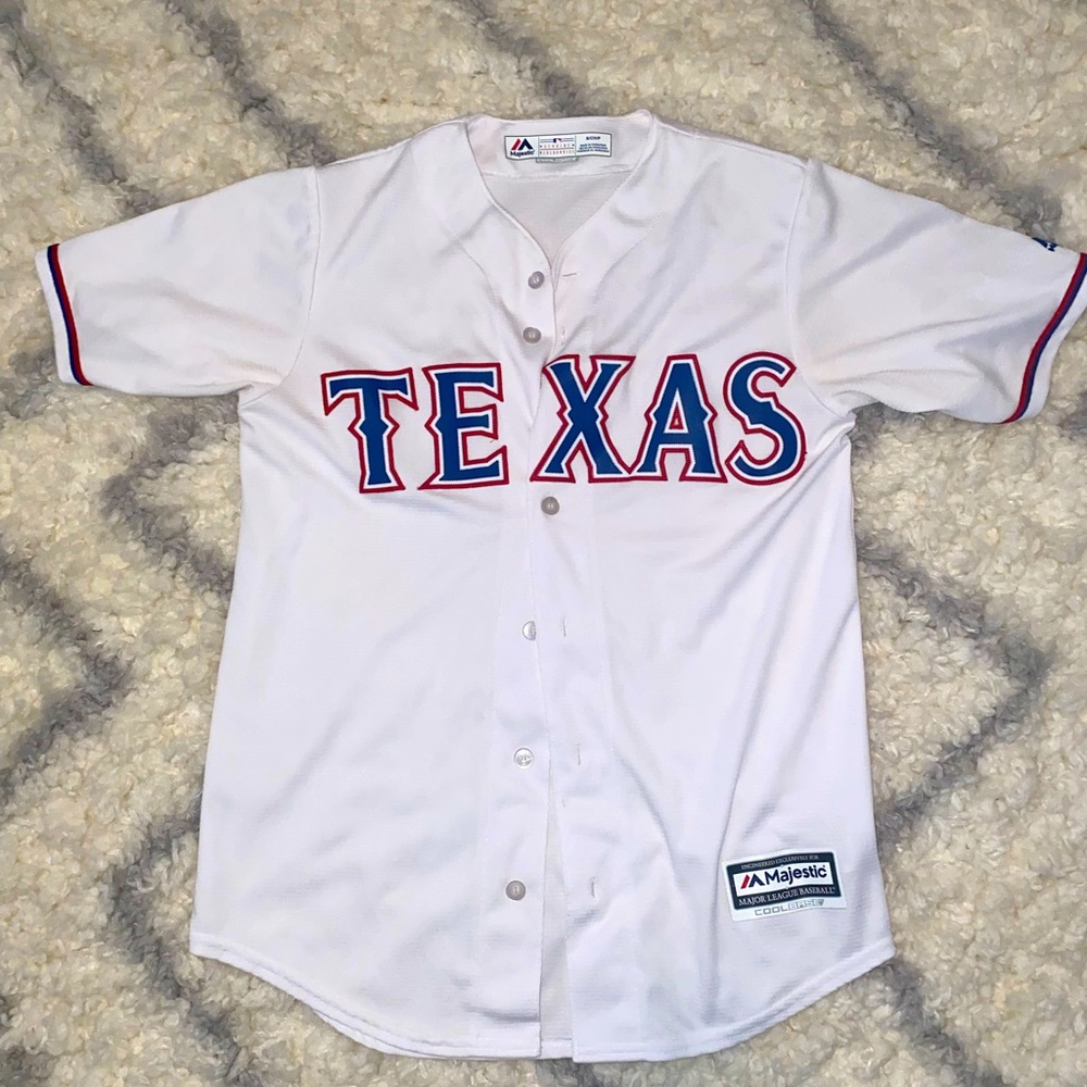 TEXAS RANGERS - Replica Team Jersey, White, Men’s Size Small